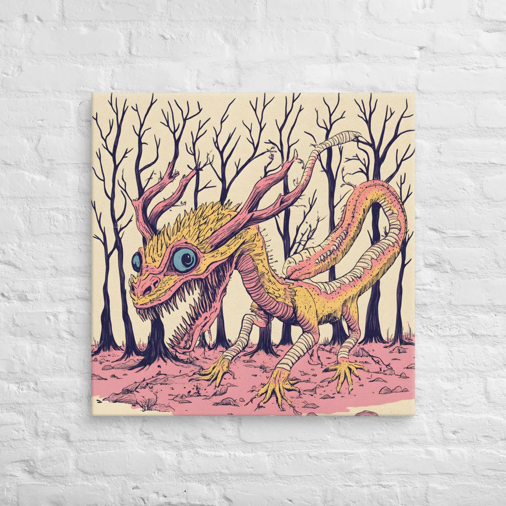 The Enigmatic Dragon of the Desolate Forest | Canvas | 30″×30″