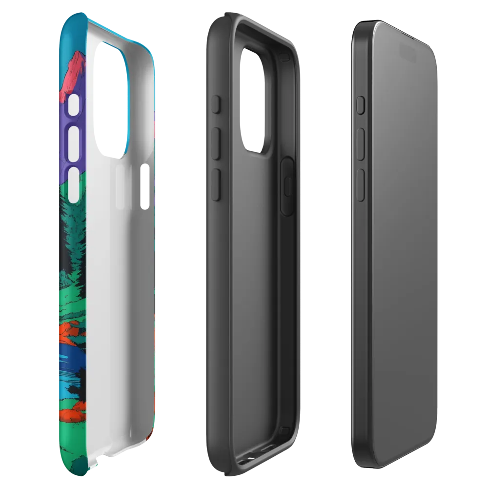 Whimsical Serenity in Vibrant Colors | Phone Case |  15 Pro Max | Tough Case | Matte