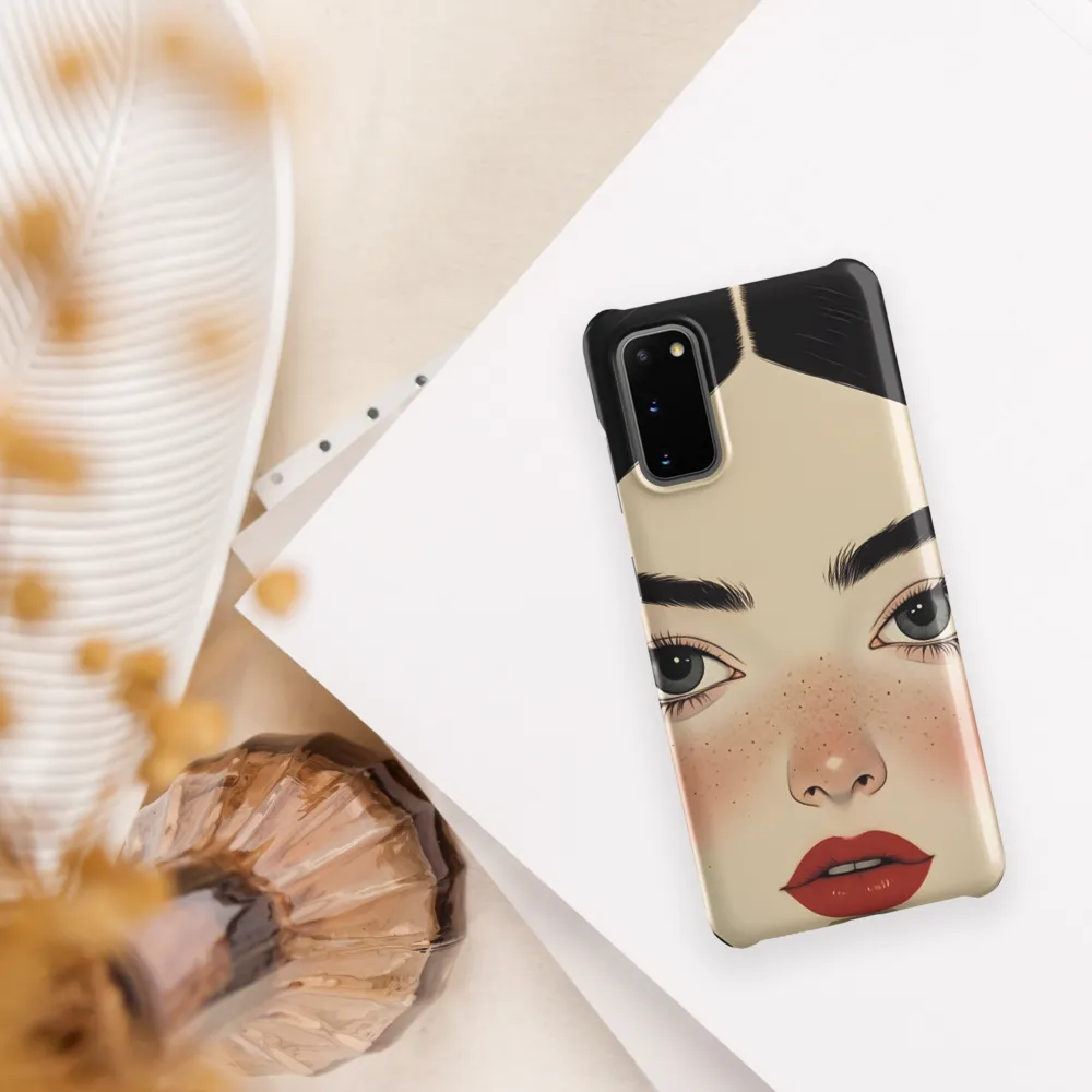 Serenity Captured: A Modern Portrait | Phone Case |  S20 | Snap Case | Matte