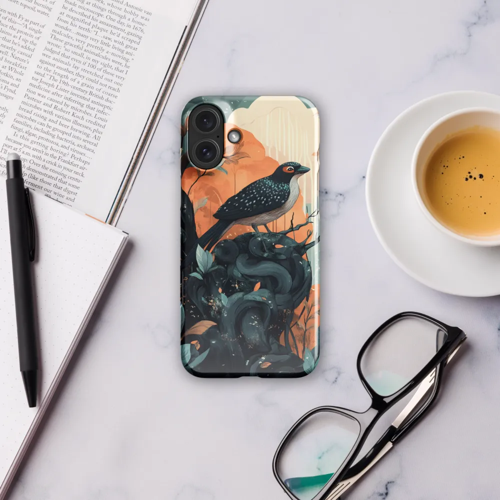 Perched Between Teal and Ember