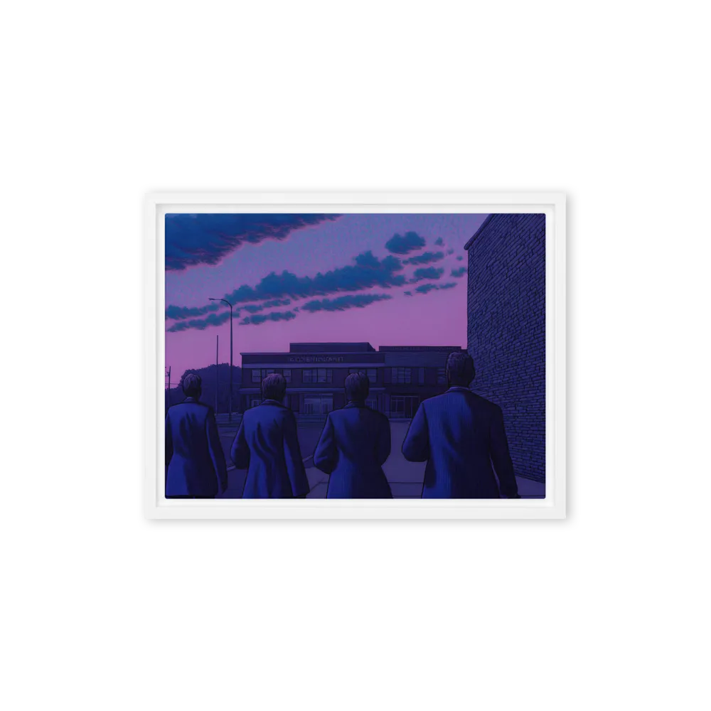 The Twilight Stroll | Canvas with White Frame | 12″×16″