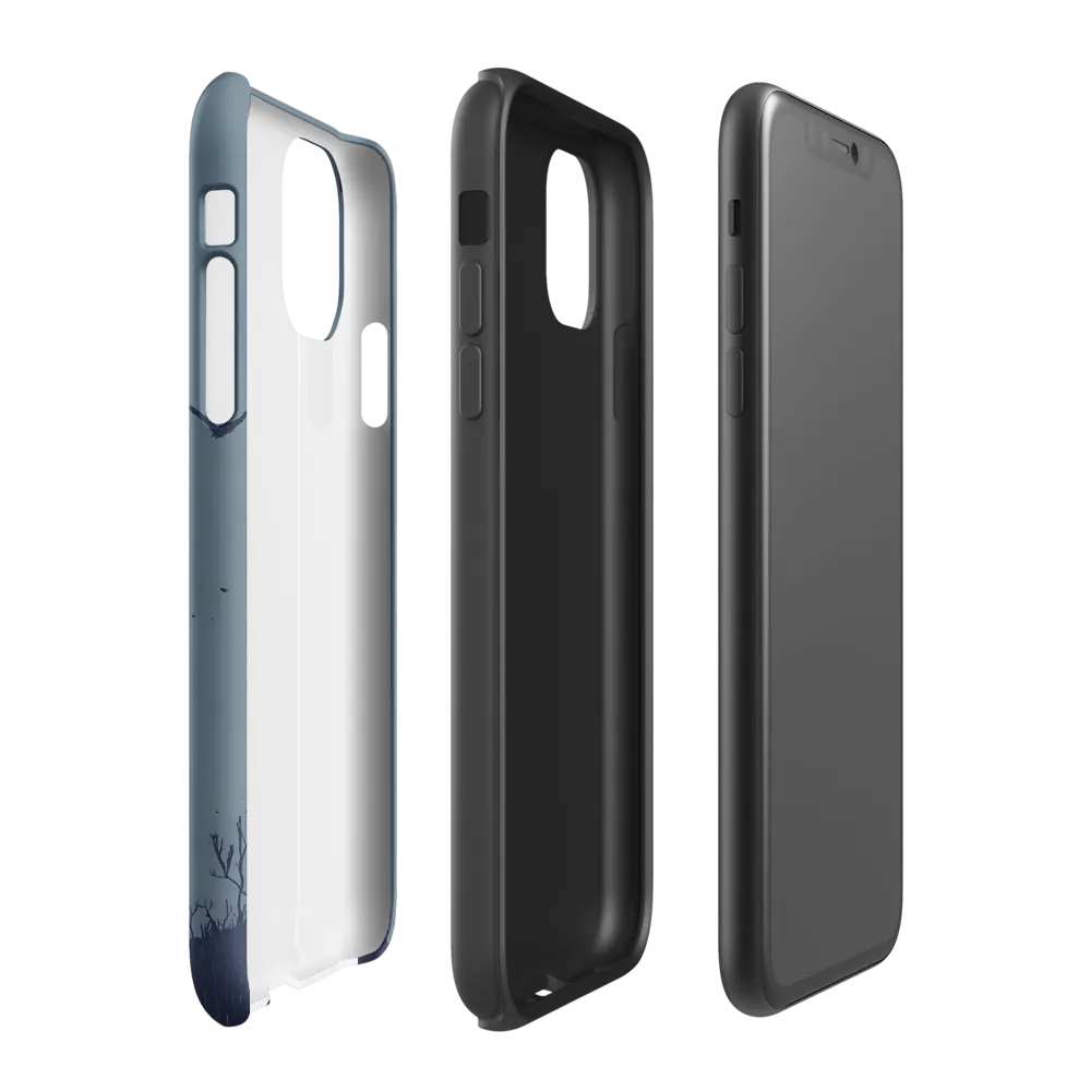 Contemplative Robot in a Barren Landscape | Phone Case |  11 | Tough Case | Matte