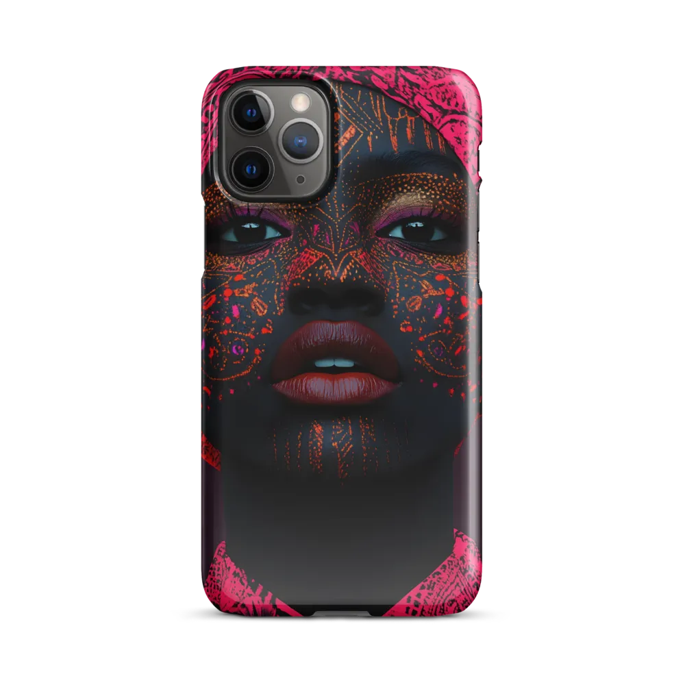 Neon Adornments: A Portrait of Cultural Expression | Phone Case |  11 Pro | Snap Case | Glossy