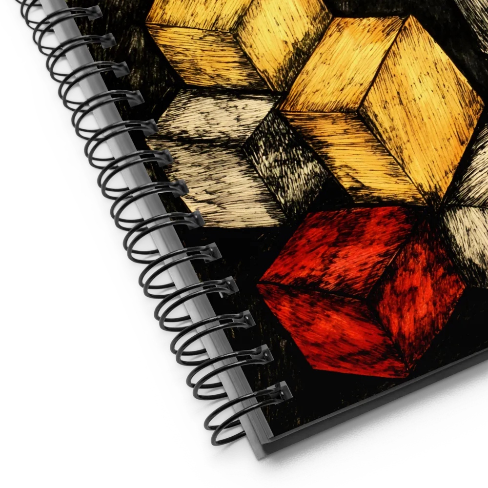 Dynamic Cubes: An Exploration in Color and Form | Spiral Notebook