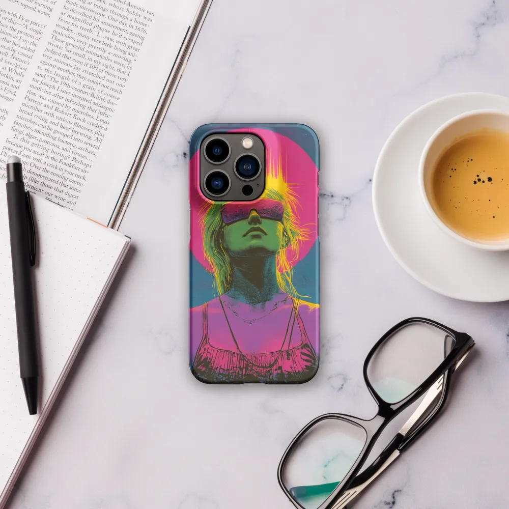 Neon Dreams: Portrait of a Modern Muse | Phone Case |  14 Pro | Snap Case | Matte