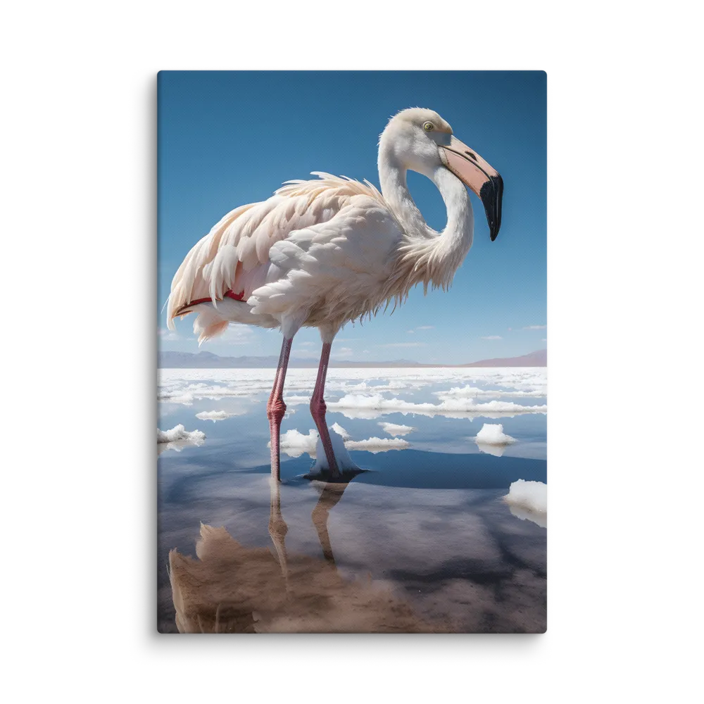 Graceful Solitude of a Flamingo | Canvas | 18″×26″