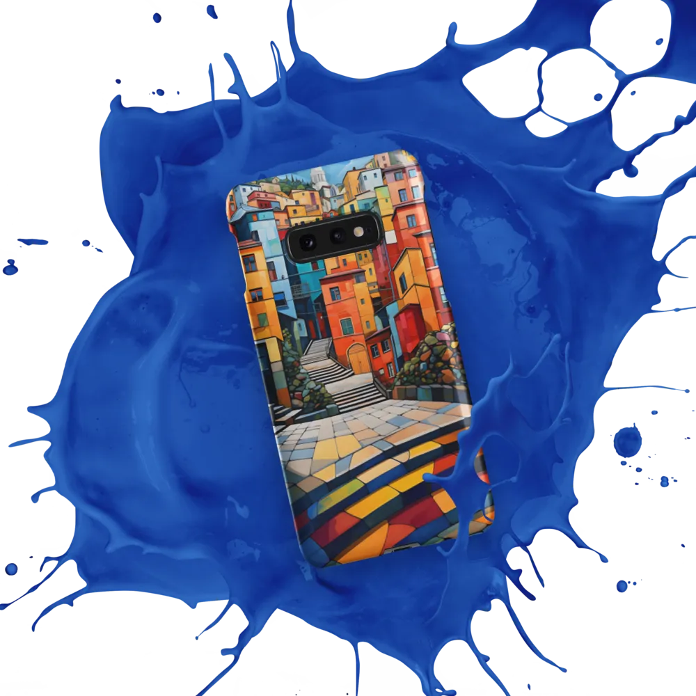 Vibrant Village: A Cubist Journey