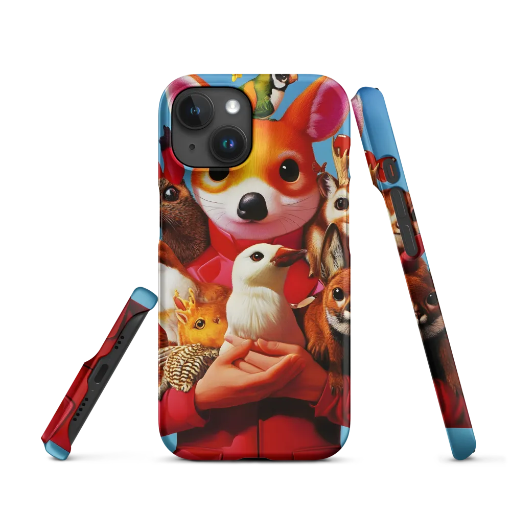 Harmony in Whimsy: A Modern Animal Ensemble | Phone Case |  15 | Snap Case | Matte
