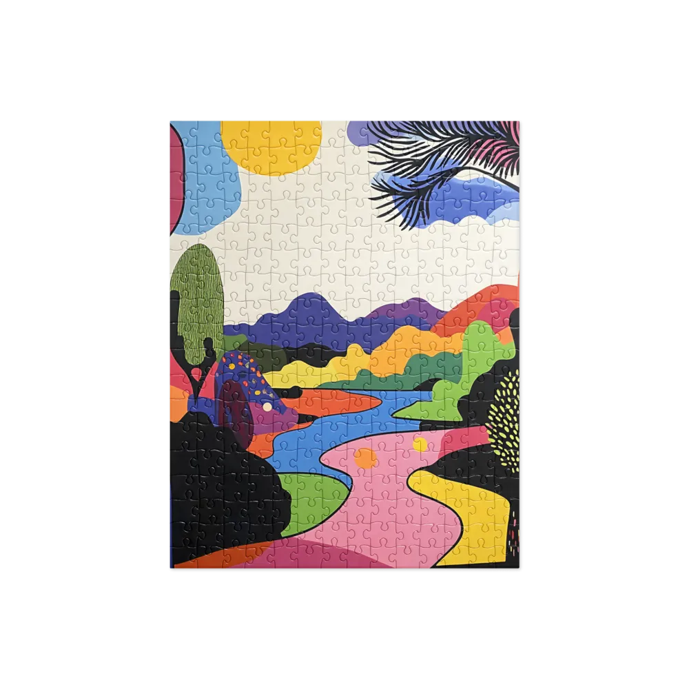 Whimsical Landscape in Color | Jigsaw Puzzle | 252 pieces