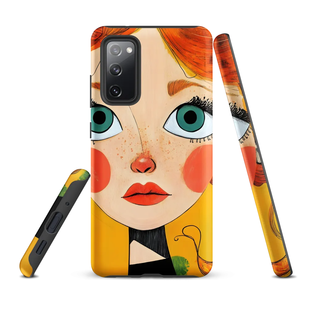 Whimsical Portrait of a Girl | Phone Case |  S20 FE | Tough Case | Matte