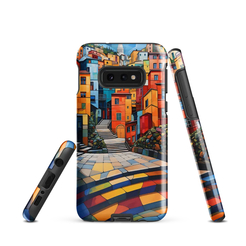 Vibrant Village: A Cubist Journey
