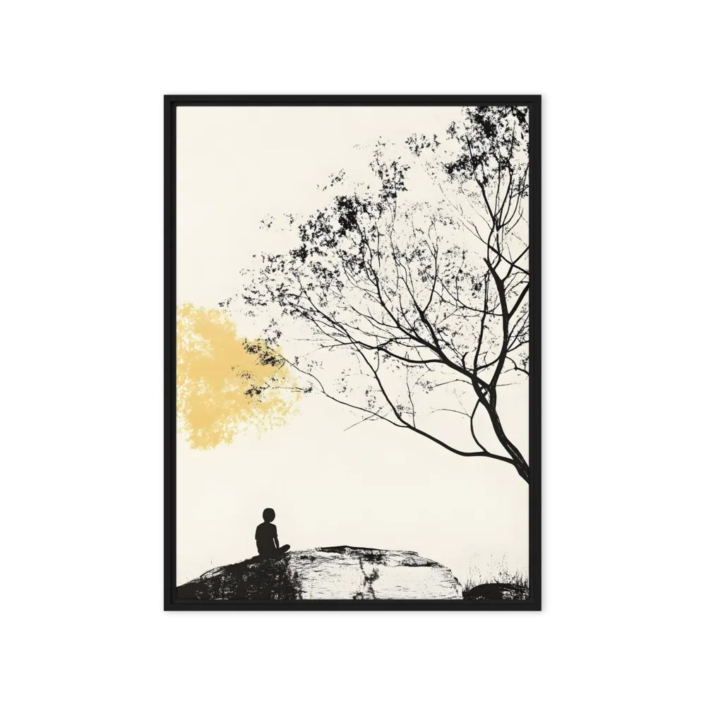 Whispers of Solitude | Canvas with Black Frame | 20″×28″