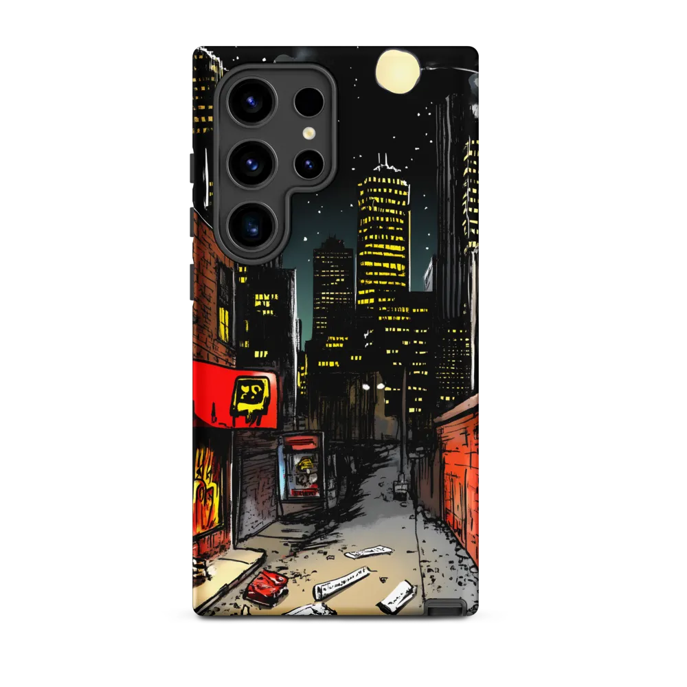 Nocturnal Cityscape: The Hidden Alley | Phone Case |  S24 Ultra | Tough Case | Matte