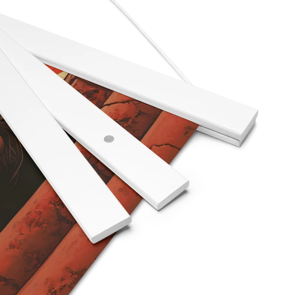 Defiant Echoes of Ruin | Poster With White Wood Hanger | 14″×14″