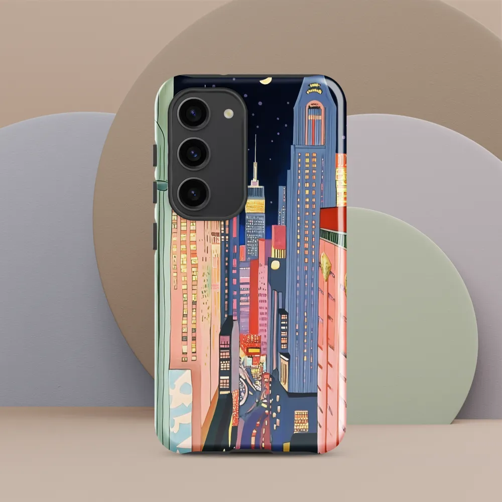 Urban Dreamscape: A Pop Art Night | Phone Case |  S23 | Tough Case | Glossy