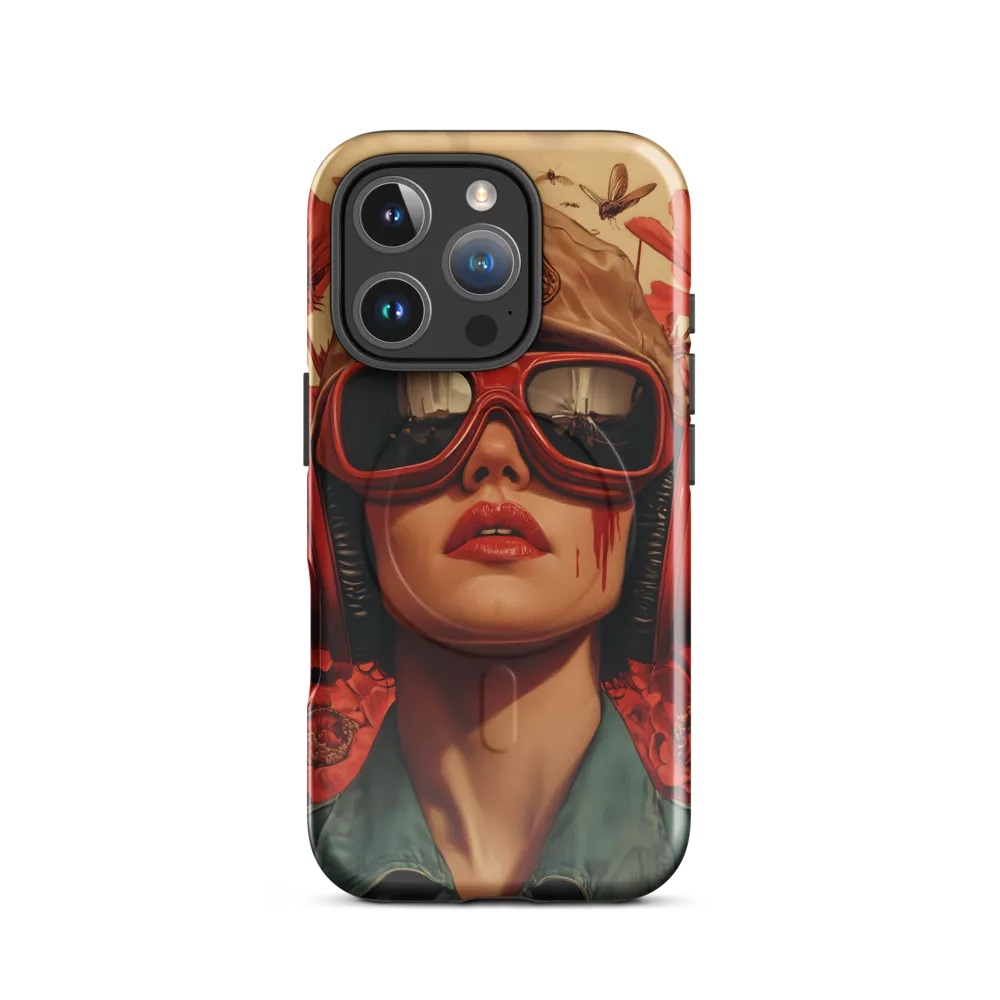 Defiant Portrait in a Floral Realm | Phone Case |  16 Pro | MagSafe® Tough Case | Glossy