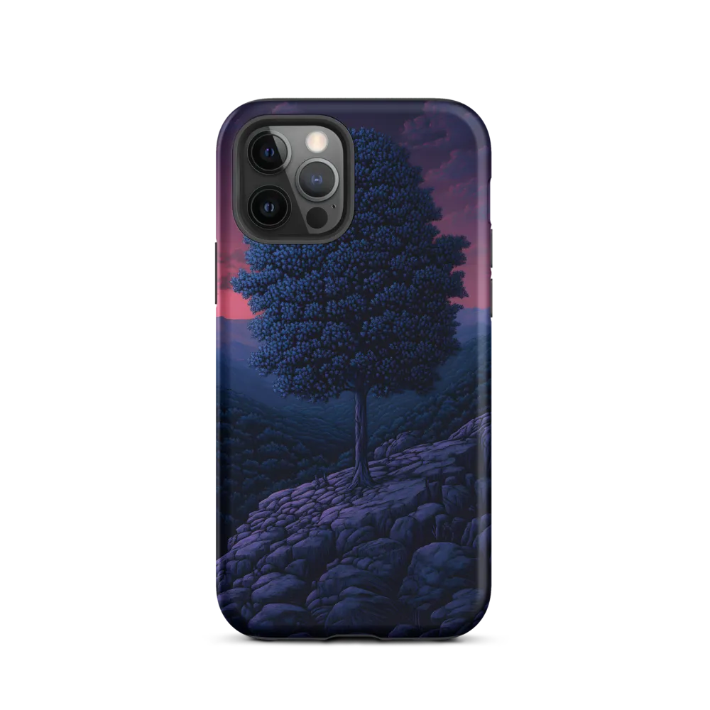 Solitary Sentinel: A Tree at Dusk | Phone Case |  12 Pro | Tough Case | Matte