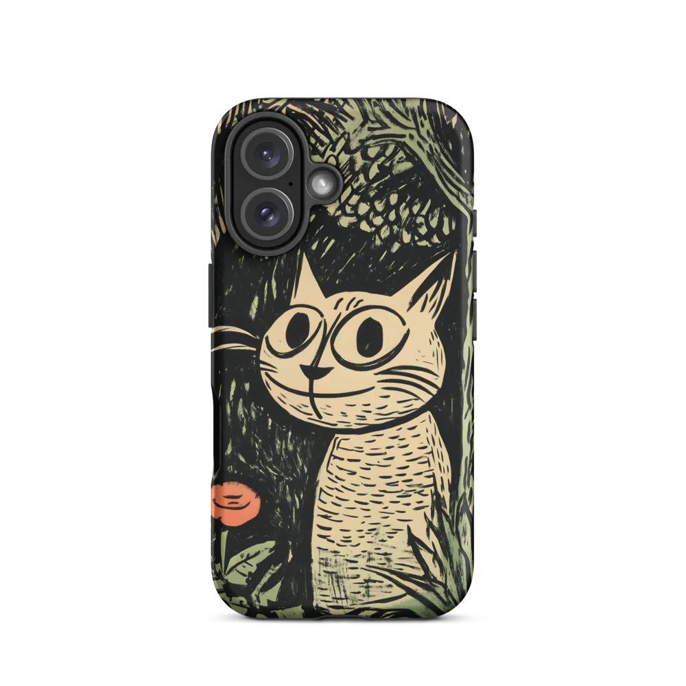 Whimsical Cat in the Forest | Phone Case |  16 | Tough Case | Matte