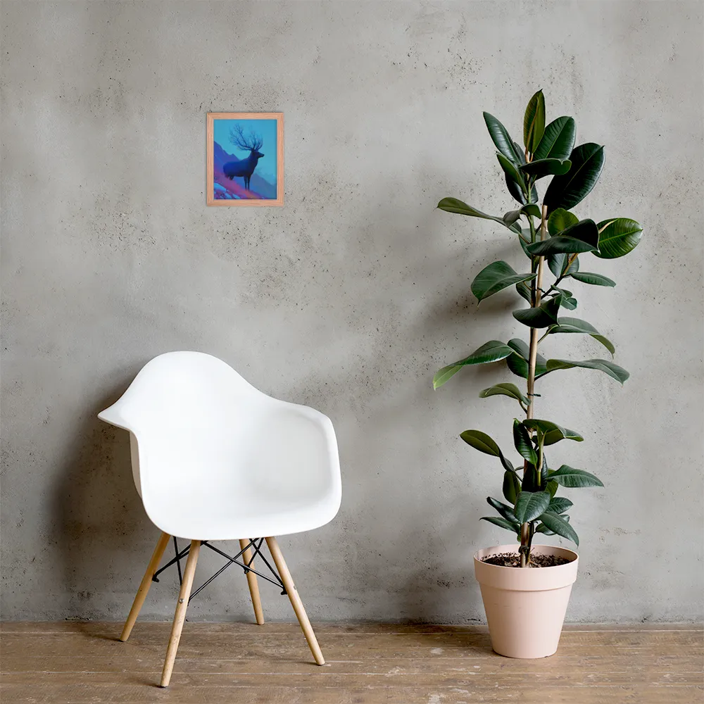 Ethereal Harmony | Poster with Red oak Frame | 8″×10″
