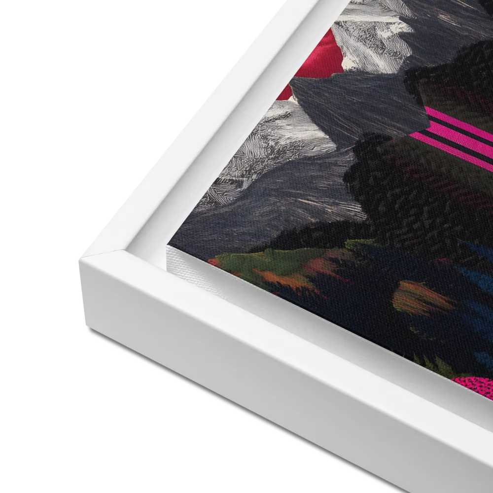 Ethereal Cascade: A Surreal Landscape | Canvas with White Frame | 12″×12″
