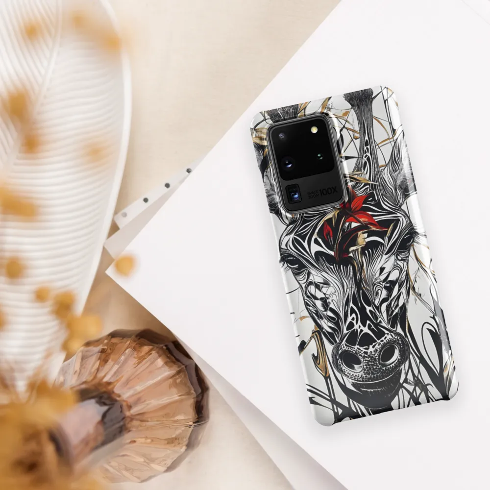 Floral Elegance: The Giraffe's Portrait