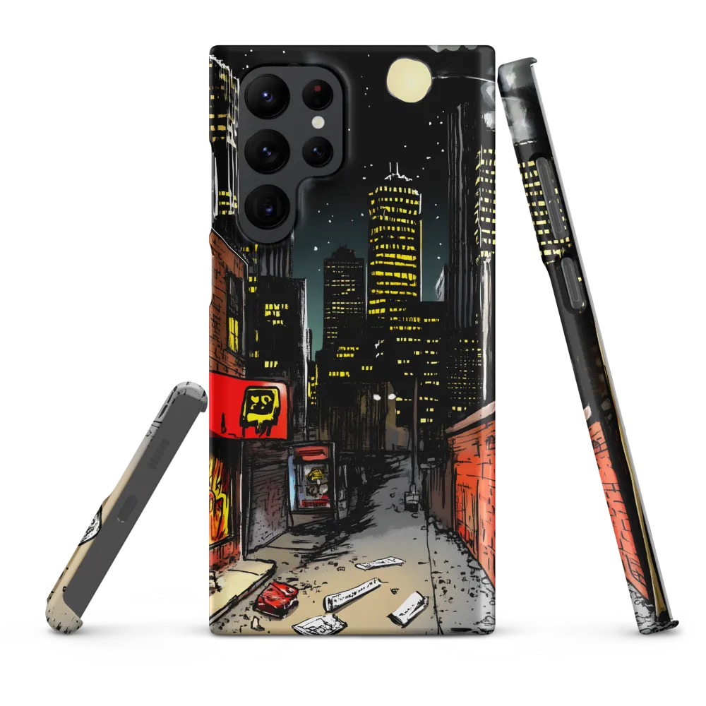 Nocturnal Cityscape: The Hidden Alley | Phone Case |  S22 Ultra | Snap Case | Matte