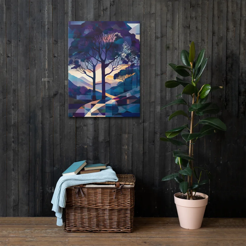 Tranquil Geometry: A Journey Through Color | Thin Canvas | 24″×32″
