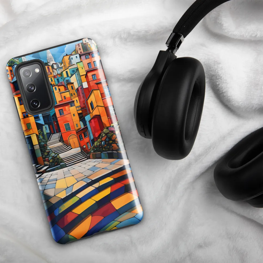 Vibrant Village: A Cubist Journey