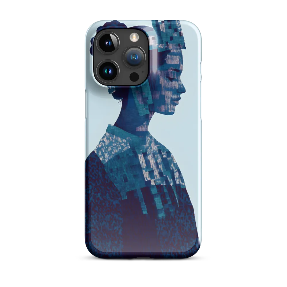 Digital Portrait in Abstract Blue
