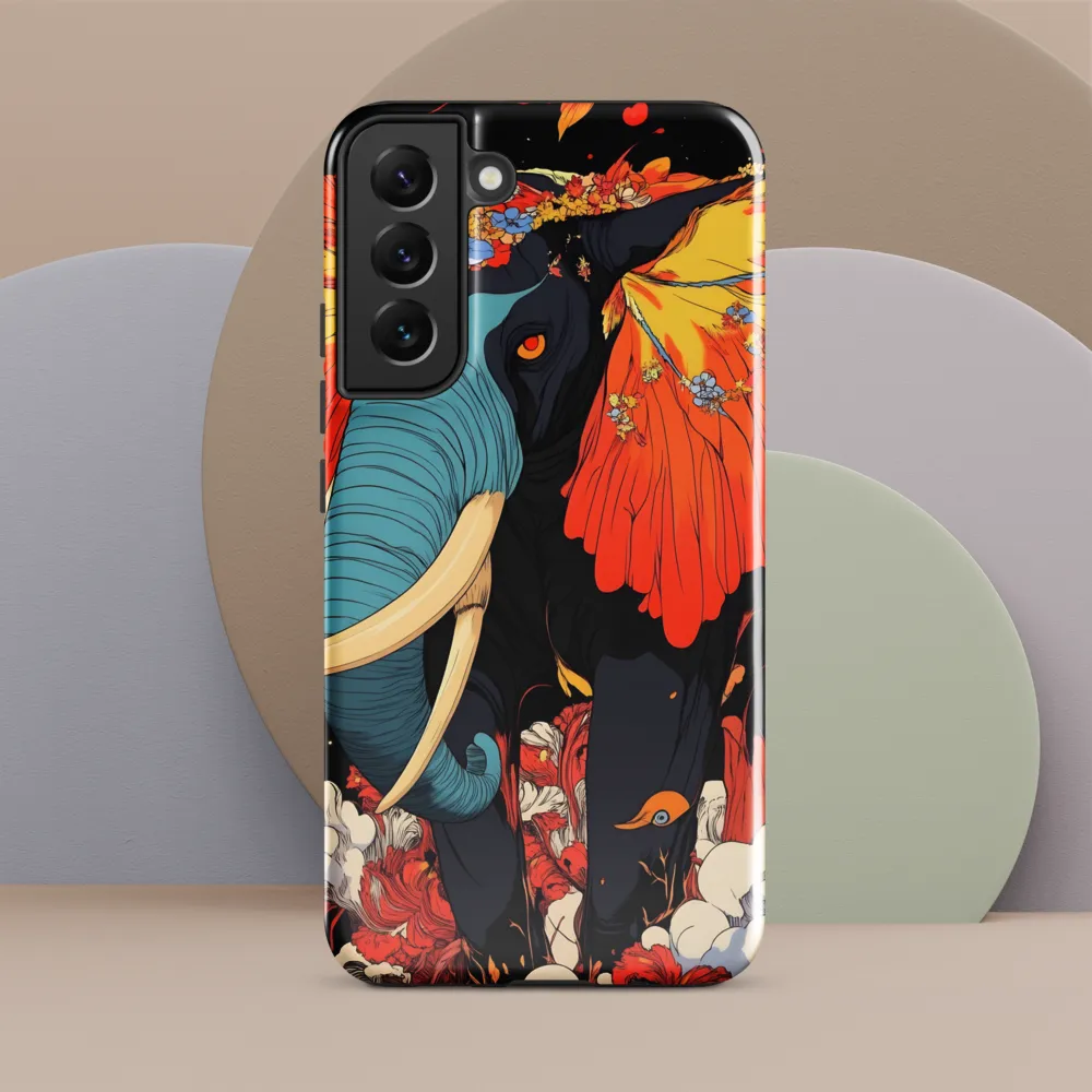 Majesty of the Floral Elephant | Phone Case |  S22 Plus | Tough Case | Glossy