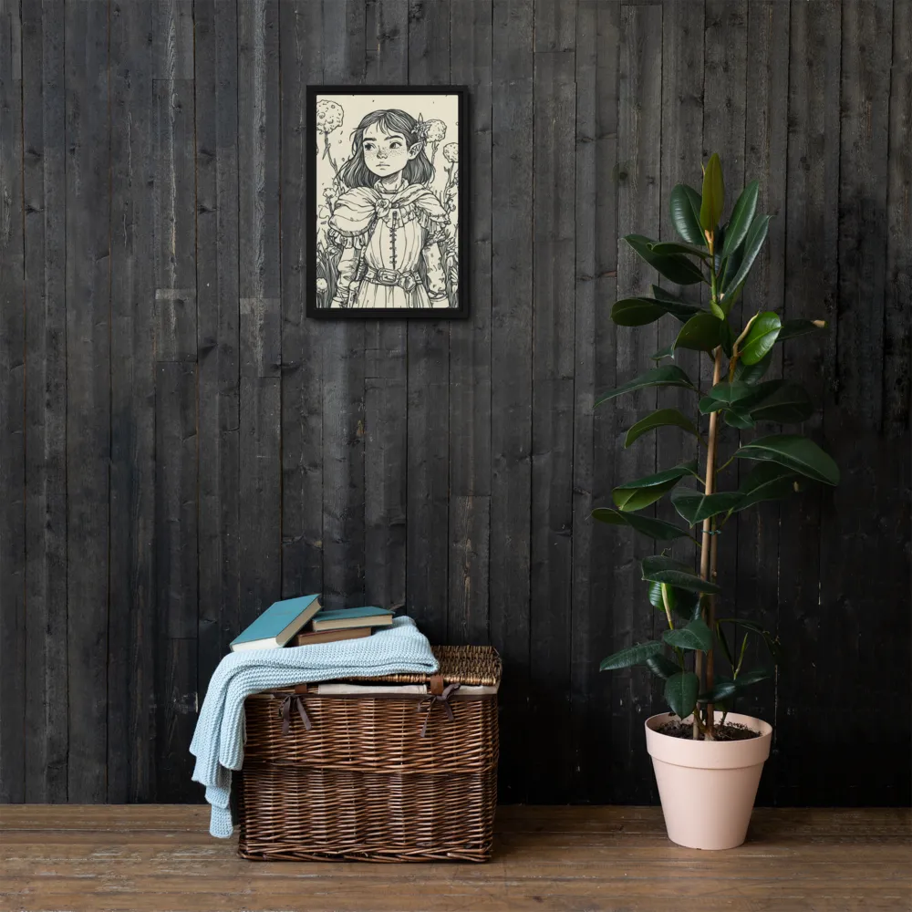 A Young Guardian of Nature | Canvas with Black Frame | 12″×18″