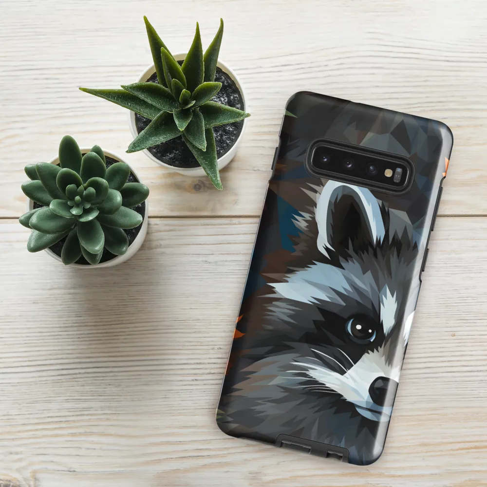 Whispers of Autumn: The Raccoon's Gaze | Phone Case |  S10 Plus | Tough Case | Glossy