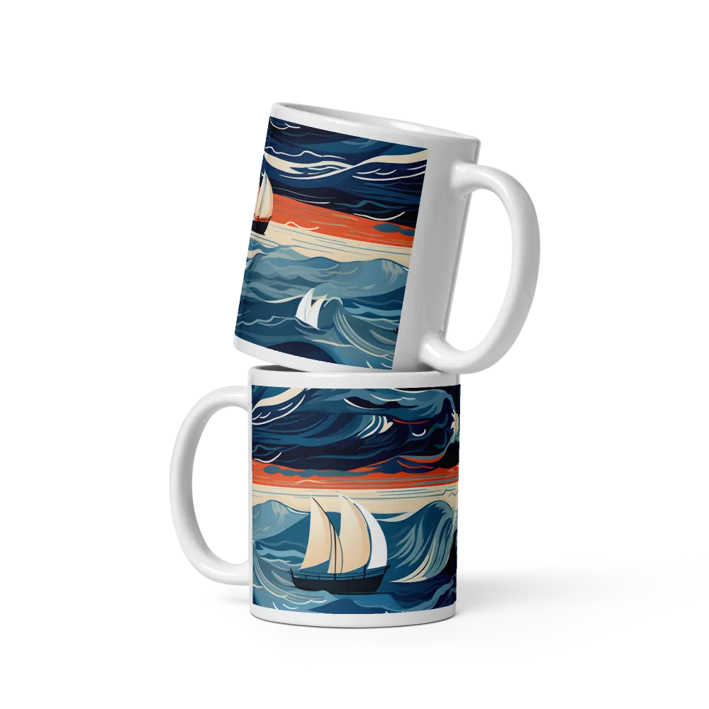 Ocean Whispers: A Voyage at Dusk | Mugs | Multiple Sizes & Colors