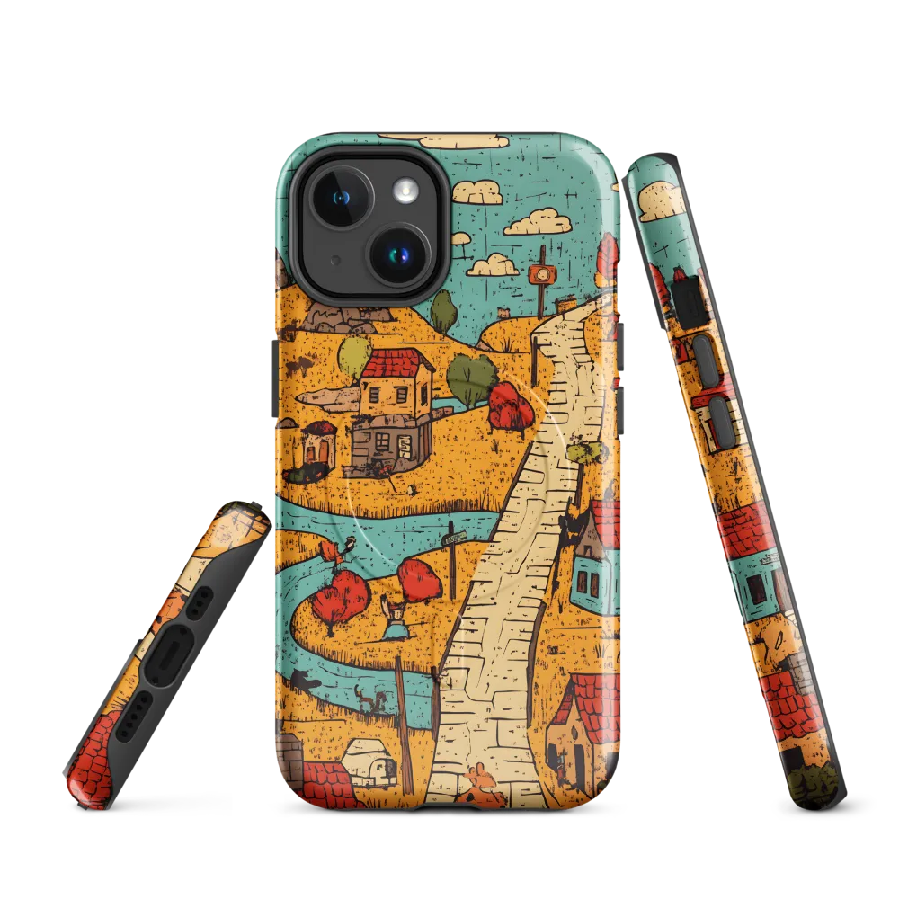 Whimsical Village Landscape