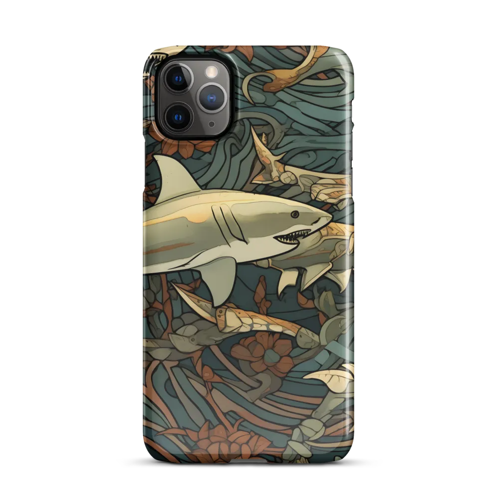 Dynamic Harmony of Sharks and Flora | Phone Case |  11 Pro Max | Snap Case | Glossy