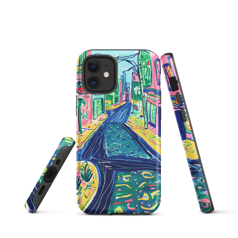 Dreamy Street in Vibrant Hues