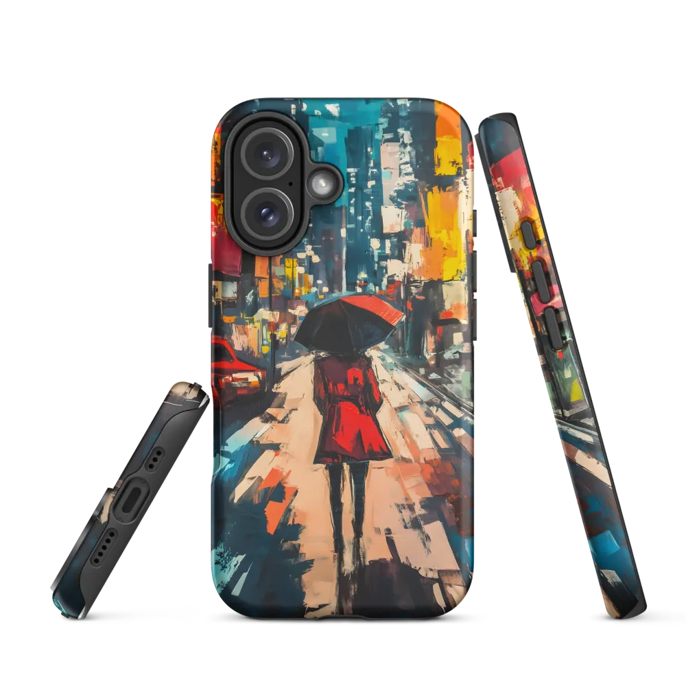 Urban Reflections on a Rainy Night | Phone Case