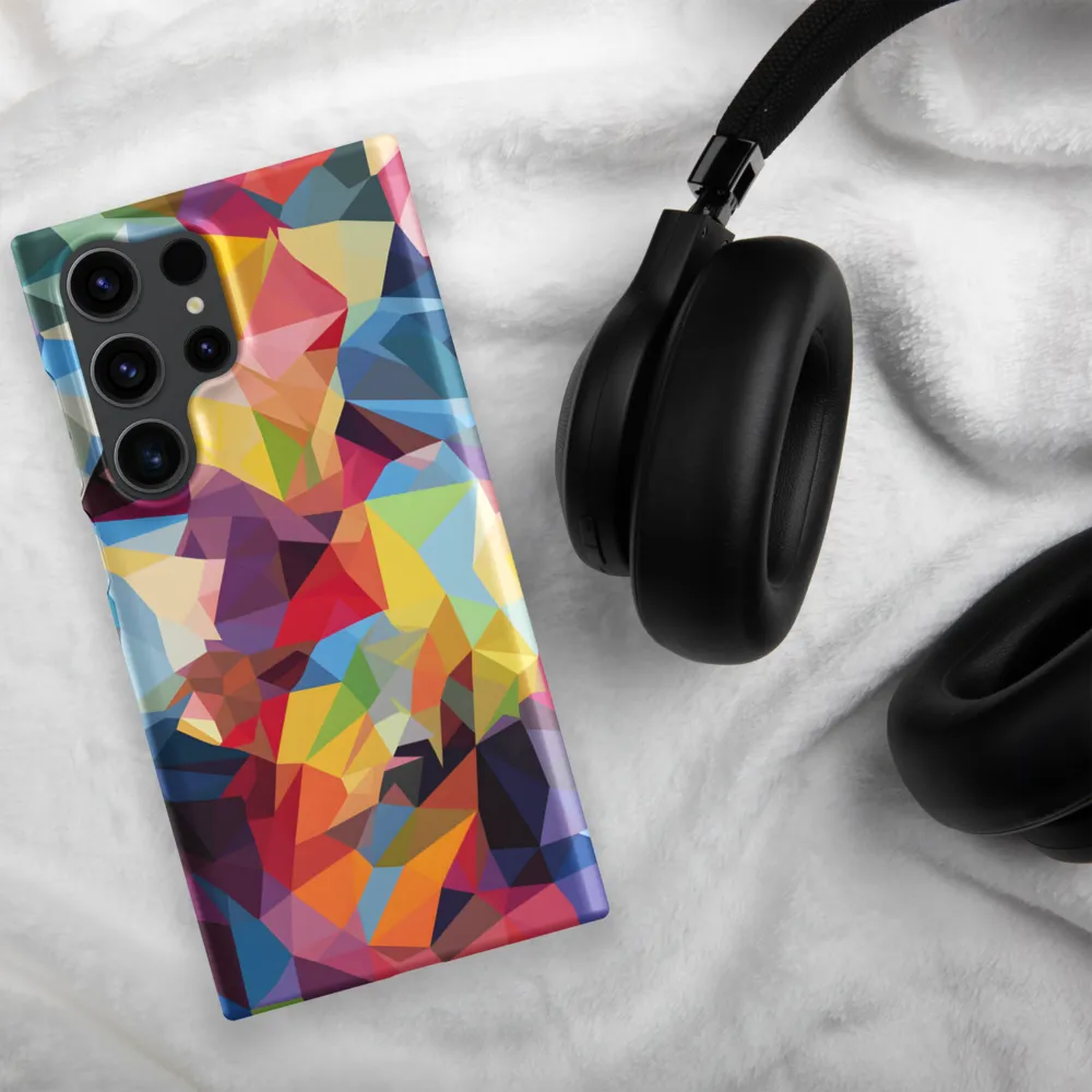 Playful Geometry: The Bear's Face | Phone Case |  S23 Ultra | Snap Case | Matte