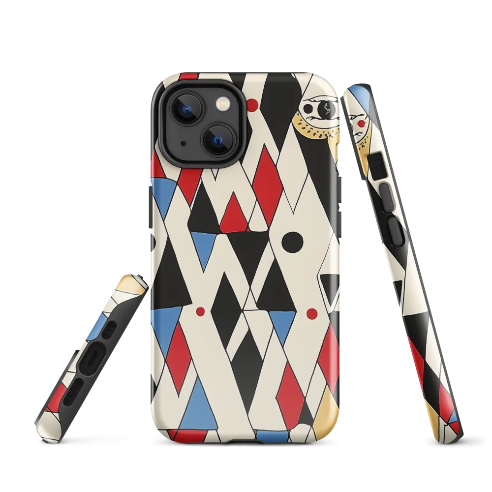 Dynamic Geometric Symphony | Phone Case |  14 | Tough Case | Glossy
