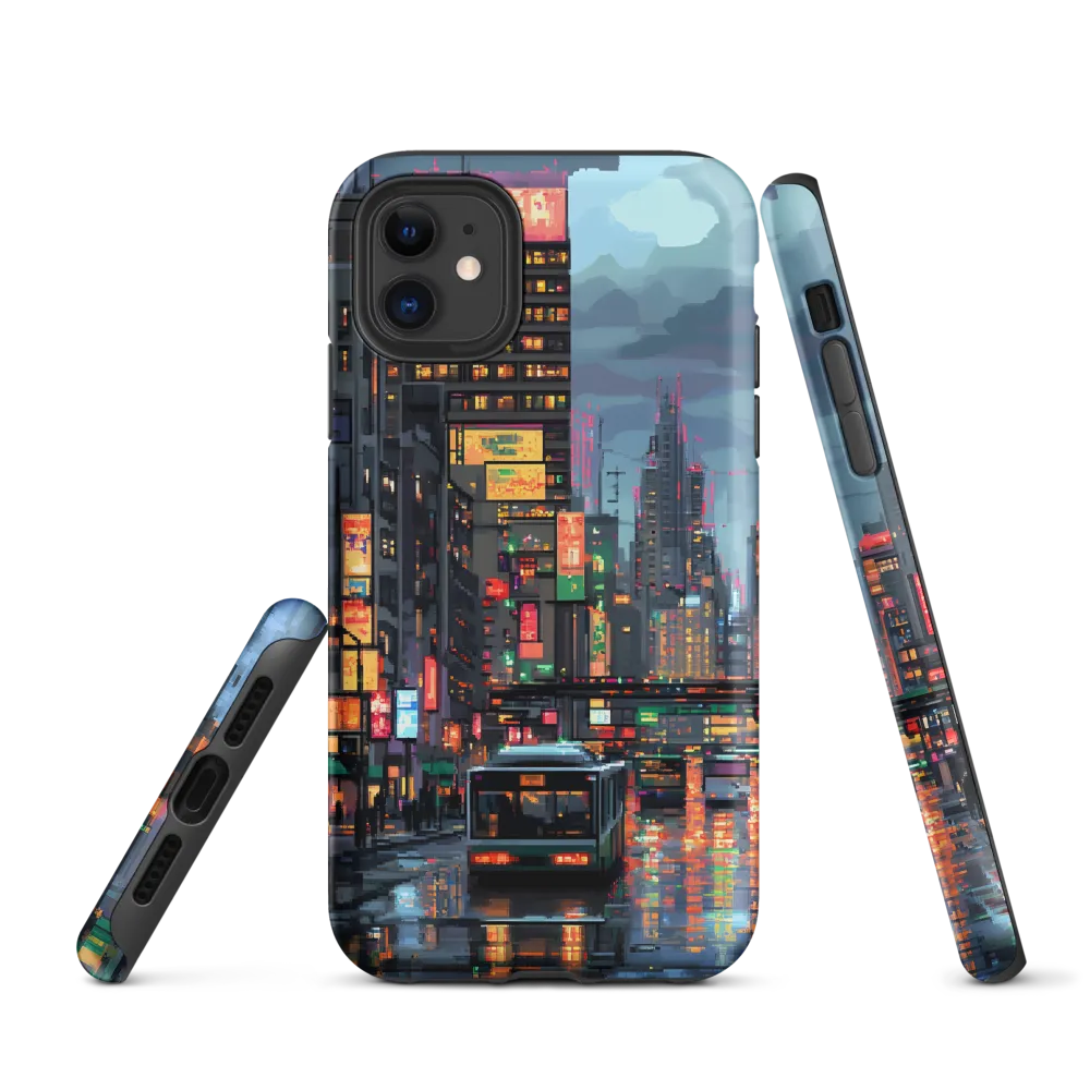 Neon Dreams: A Pixelated Urban Night