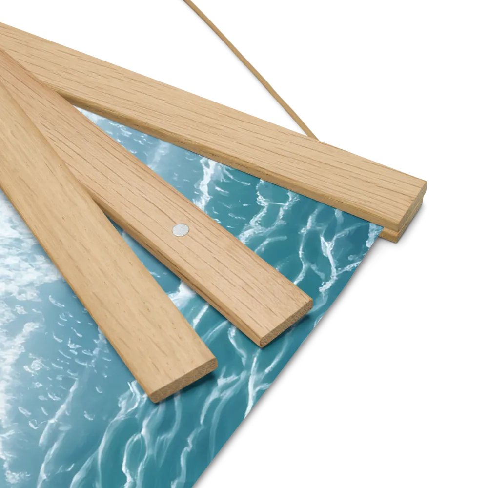 Serenity by the Shore | Poster With Oak Wood Hanger | 16″×16″