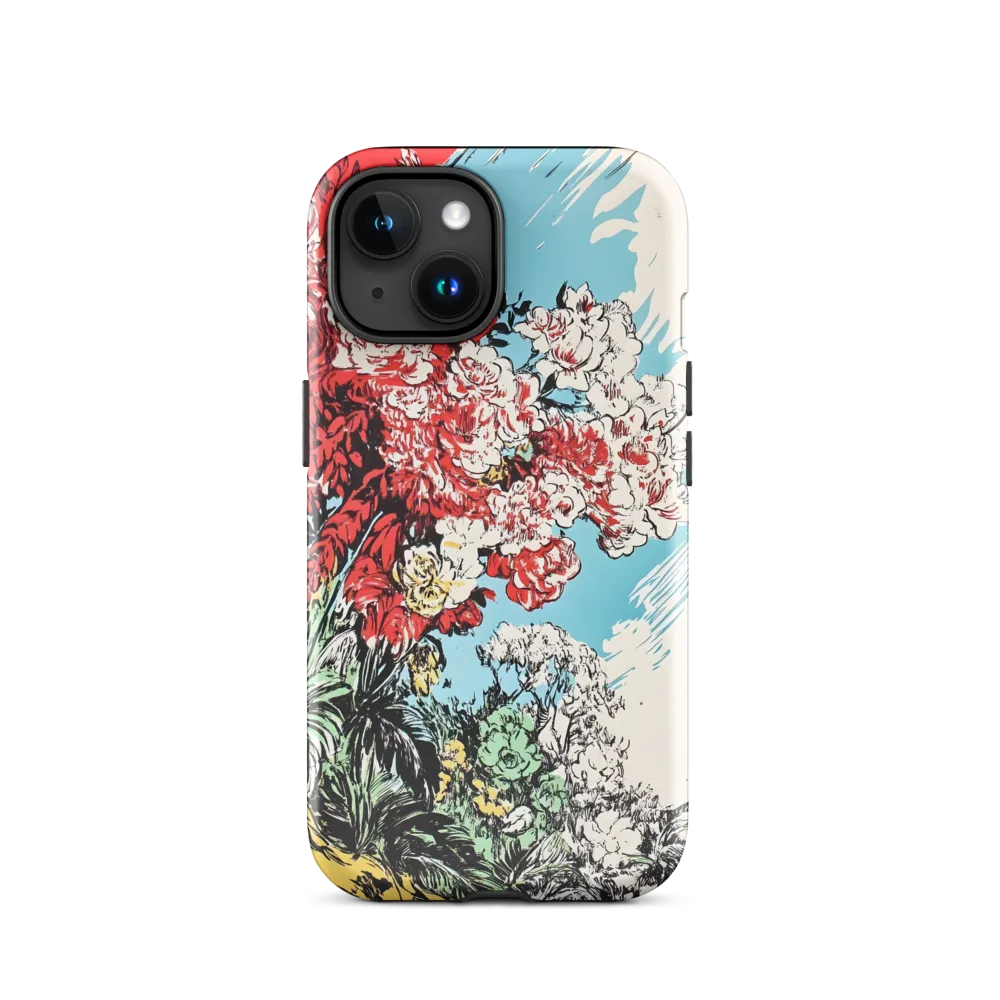 Floral Symphony in Bold Colors | Phone Case |  15 | Tough Case | Glossy