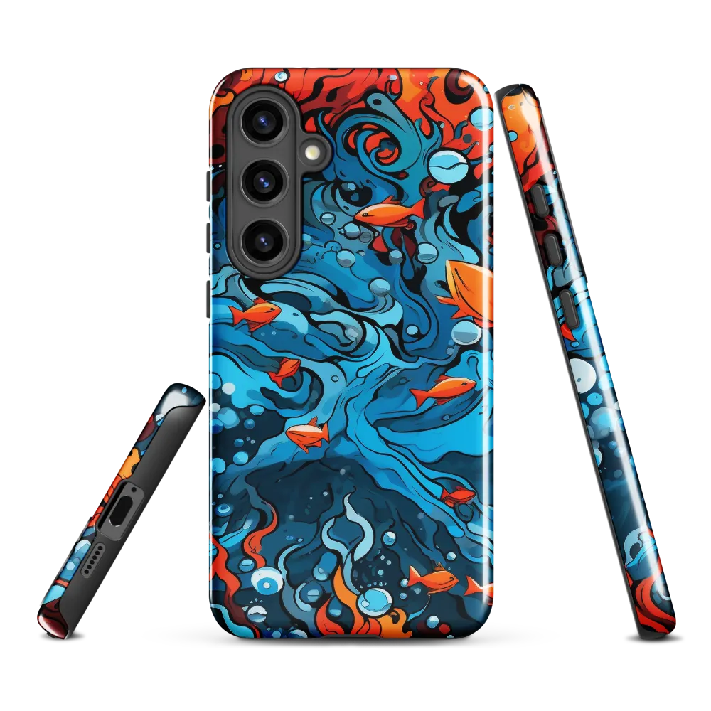 Fluid Harmony: Ocean and Flames