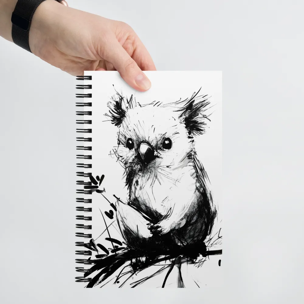 Whimsical Koala in Ink | Spiral Notebook