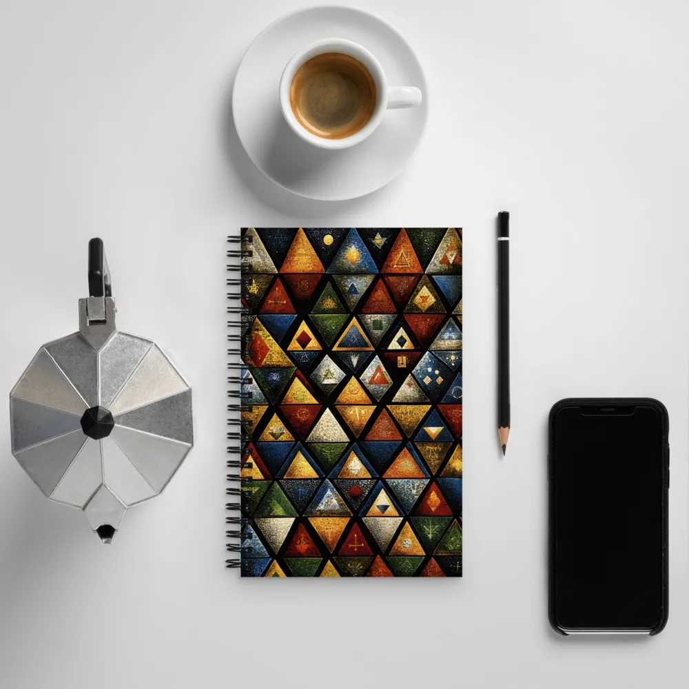 Dynamic Triangular Harmony | Spiral Notebook