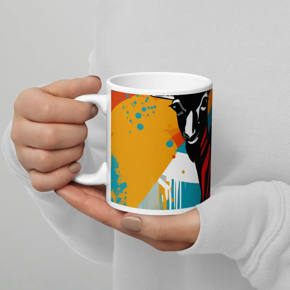 Dynamic Antelope in Vivid Abstract | Mug with White inside | 11 oz