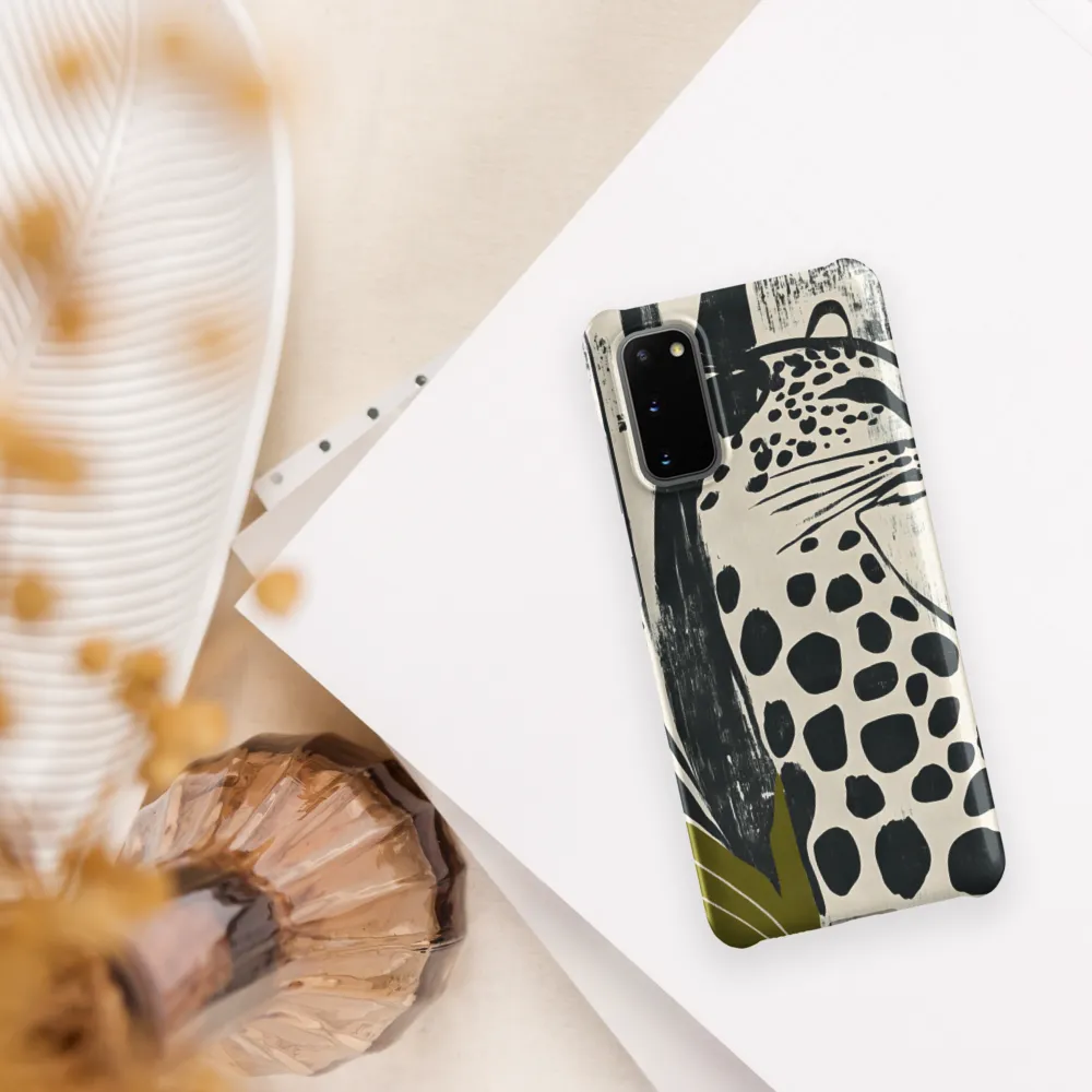 Leopard in Silhouette: A Modern Appeal | Phone Case |  S20 | Snap Case | Matte