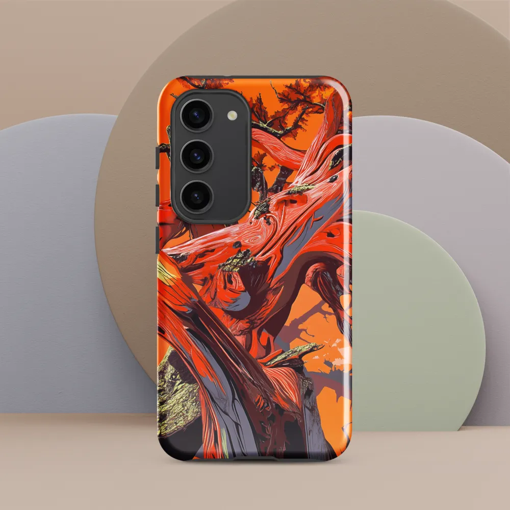 Life in Motion: An Abstract Tree | Phone Case |  S23 | Tough Case | Glossy