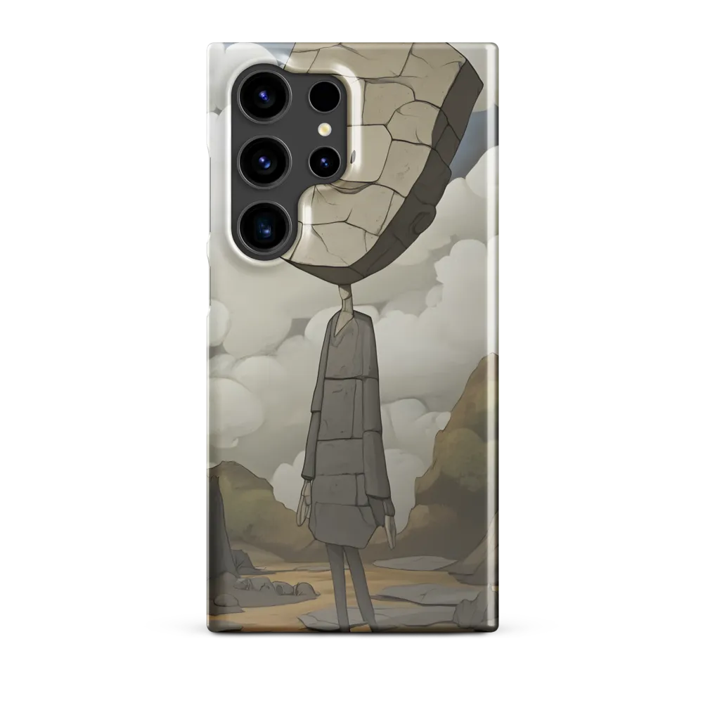 Whimsical Stone Figure in a Rocky Landscape | Phone Case |  S24 Ultra | Snap Case | Glossy