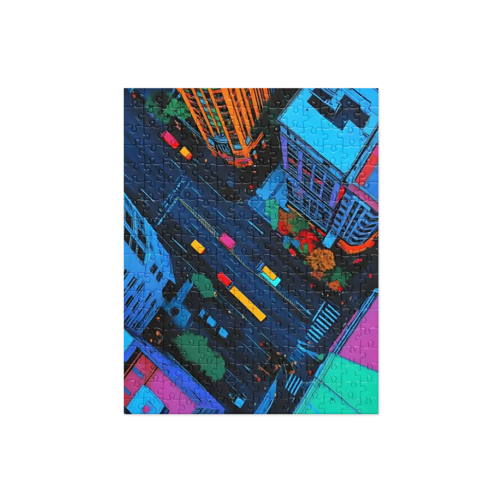 Neon Urban Dreamscape | Jigsaw Puzzle | 252/520 pieces